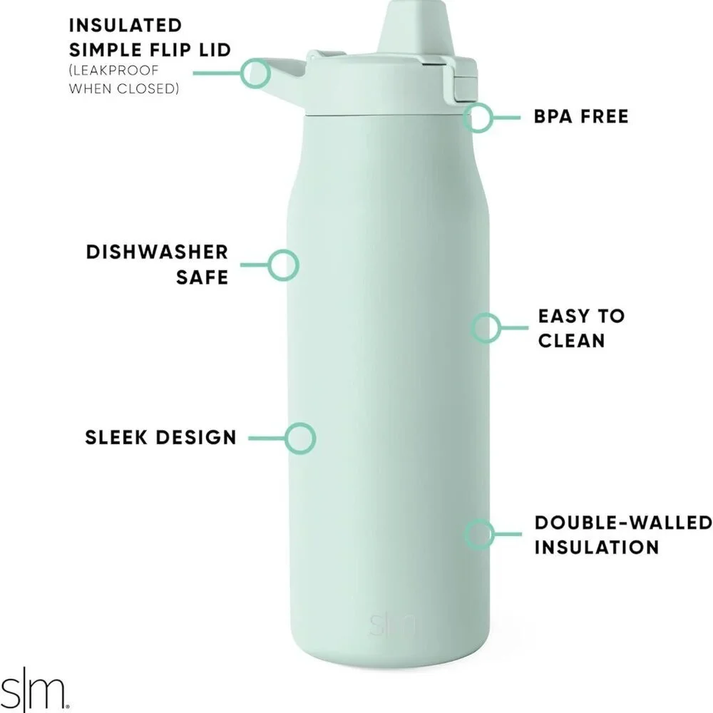 Simple Modern 34oz Filtered Water Bottle w/ Flip Straw Lid – Retro Mint
